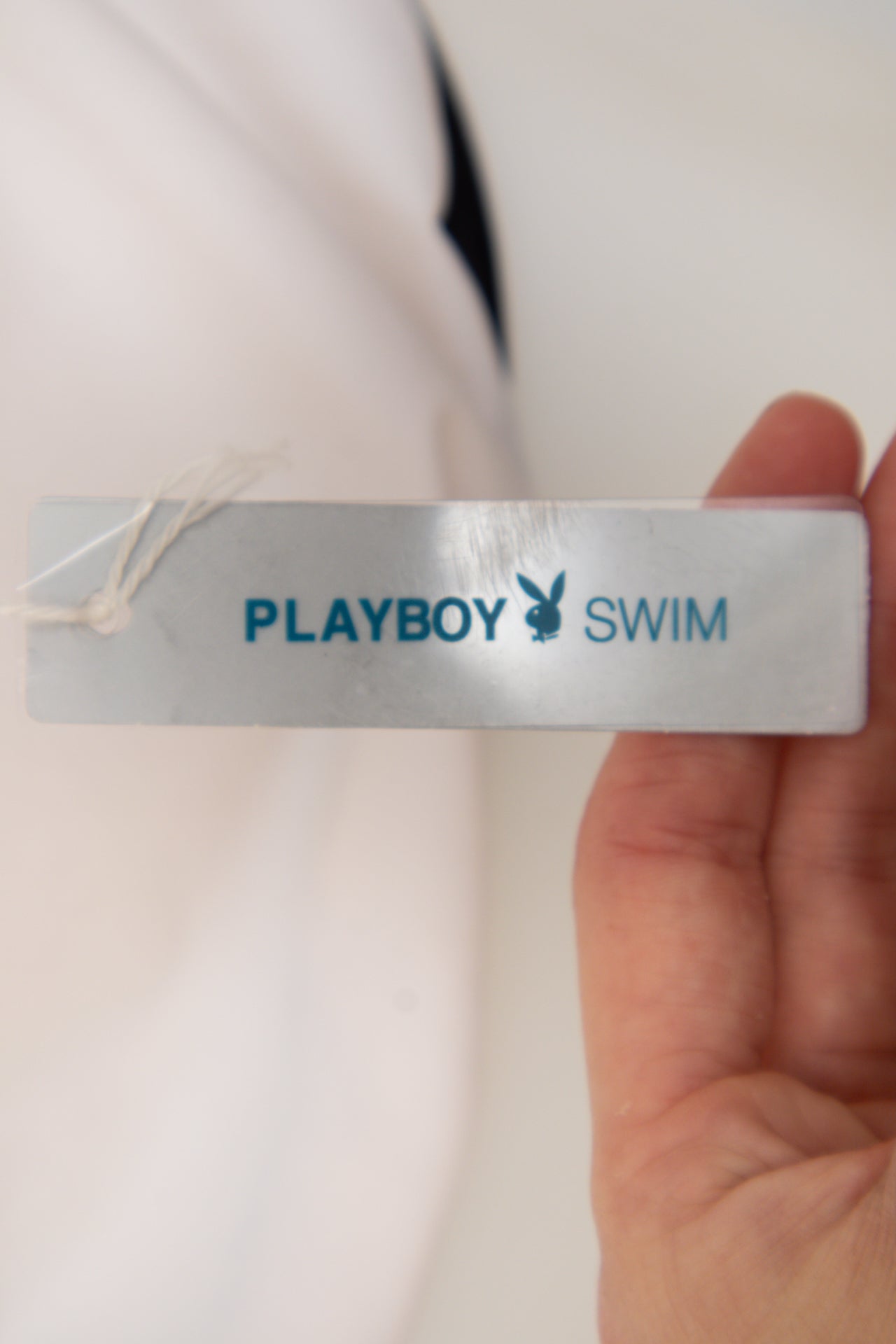 #17 Playboy Swim Halter Top White | c. 185 | Size 10