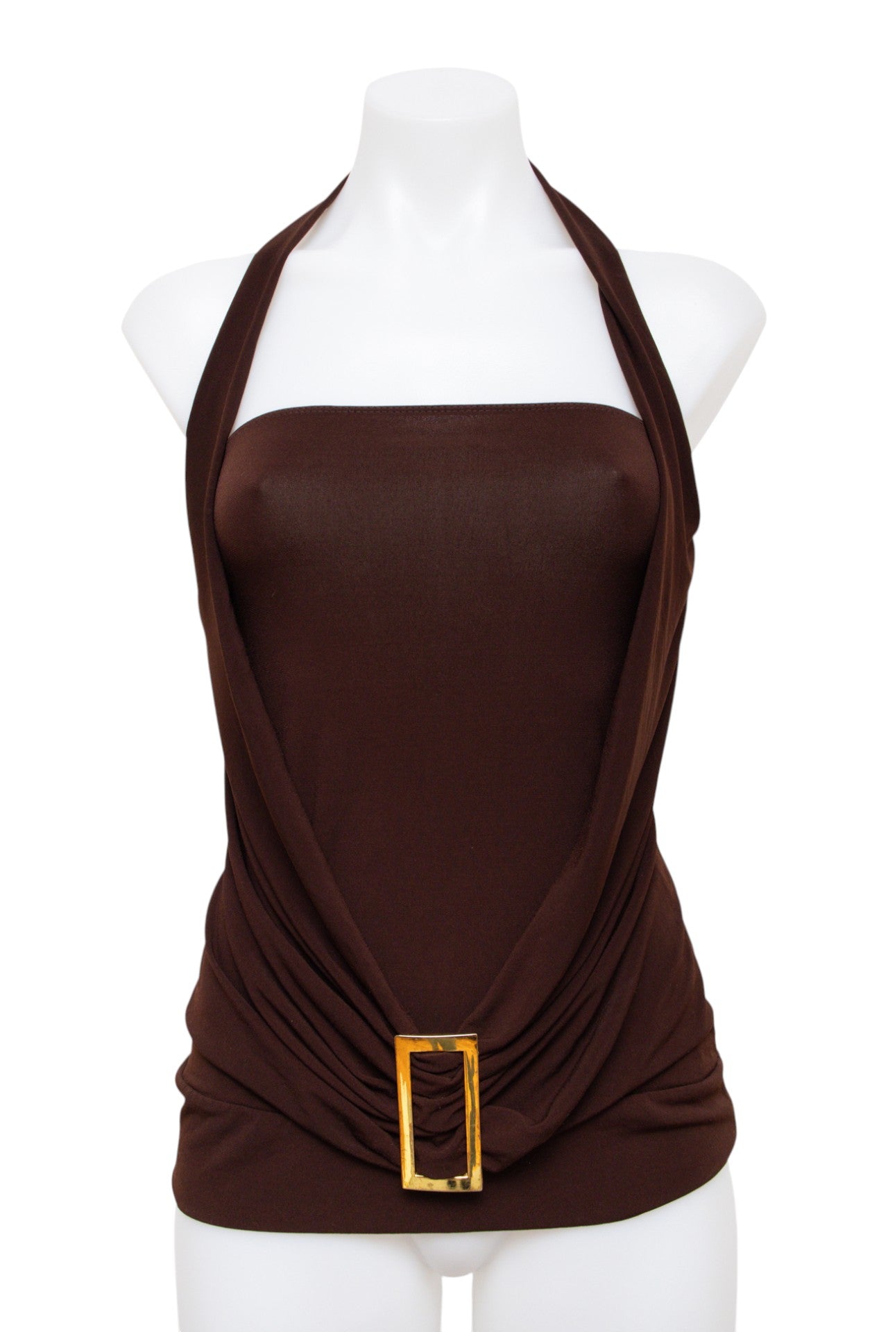 #200 Topia Halter Top Brown | c. 195 | Size 10