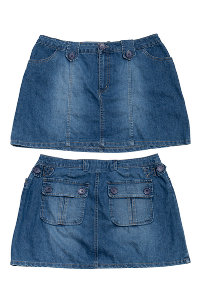 #207 Ragale Dangle Stitch Skirt Blue | c. 199 | Size 10