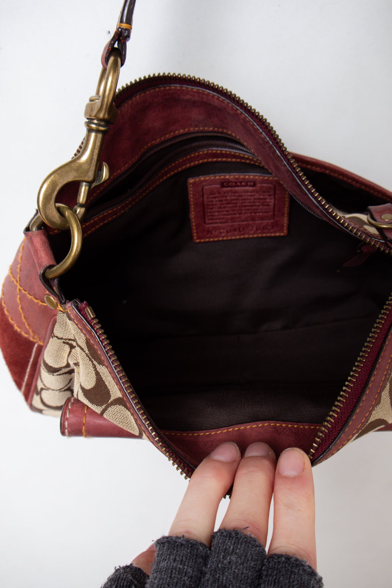 #212 Coach Shoulder Bag Brown | c. | Size