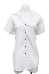 #101 Nudie Jeans Button-Up White | c. 191 | Size 12