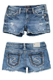 #113 Silver Jeans Co. Booty Short Blue | c. 210 | Size 6