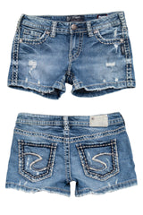 #113 Silver Jeans Co. Booty Short Blue | c. 210 | Size 6