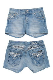 #070 Miss Me Booty Short Blue | c. 213 | Size 6