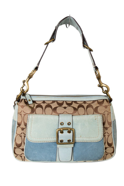 #147 Coach Shoulder Bag Blue | c. 184 | Size