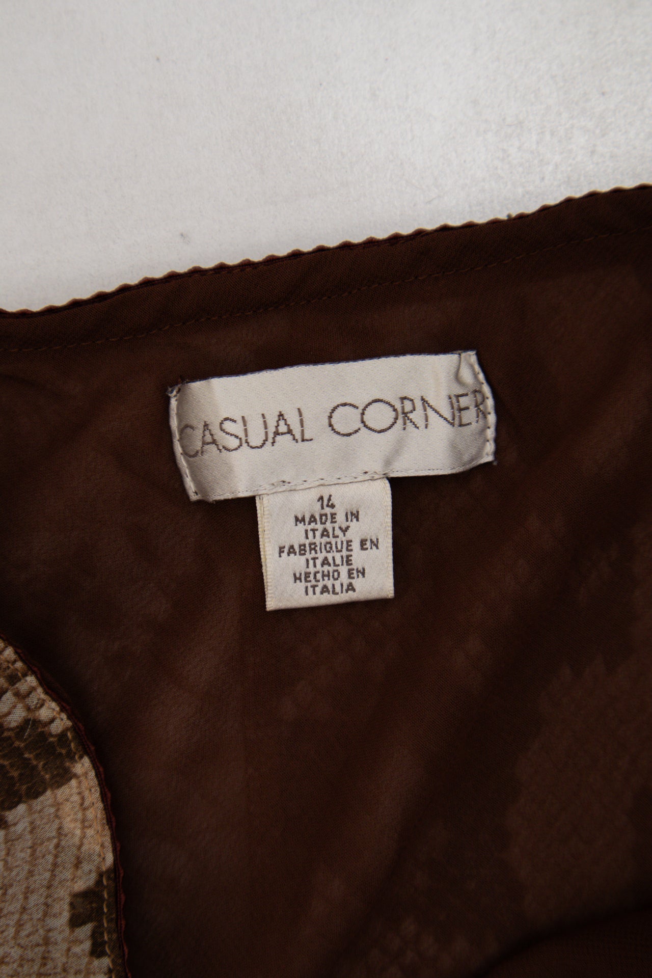 #157 Casual Corner Skirt Brown | c. 202 | Size 8