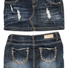 #074 Almost Famous Mini Skirt Blue | c. 204 | Size 8