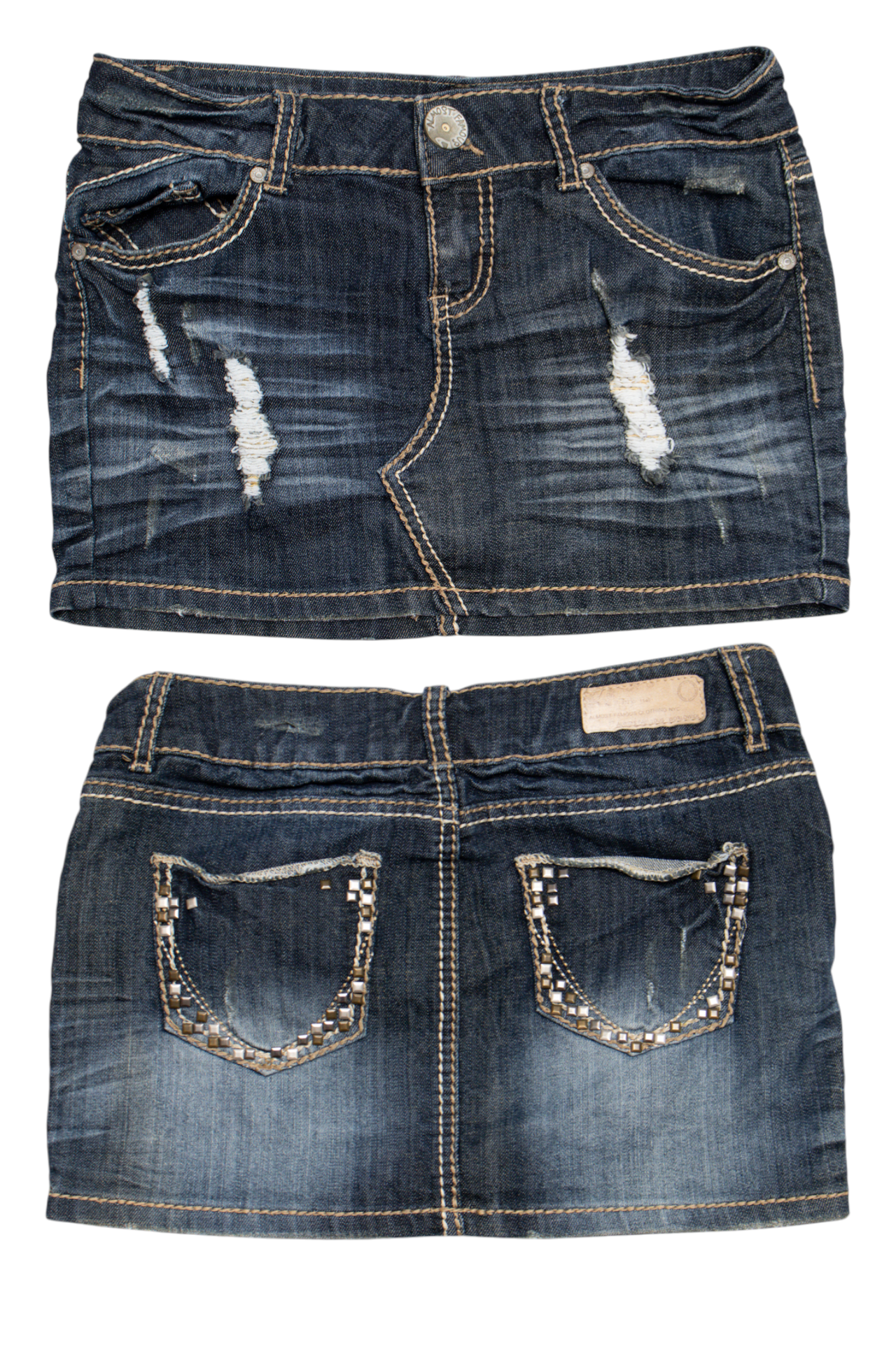 #074 Almost Famous Mini Skirt Blue | c. 204 | Size 8
