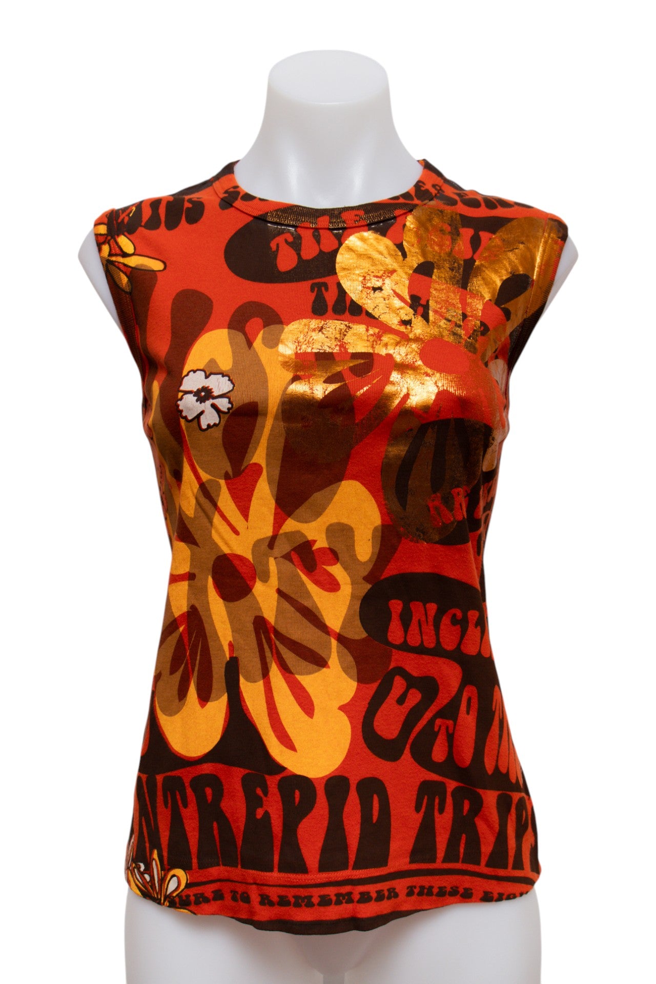 #81 Miss Sixty Tank Top Orange | c. 189 | Size 10/12