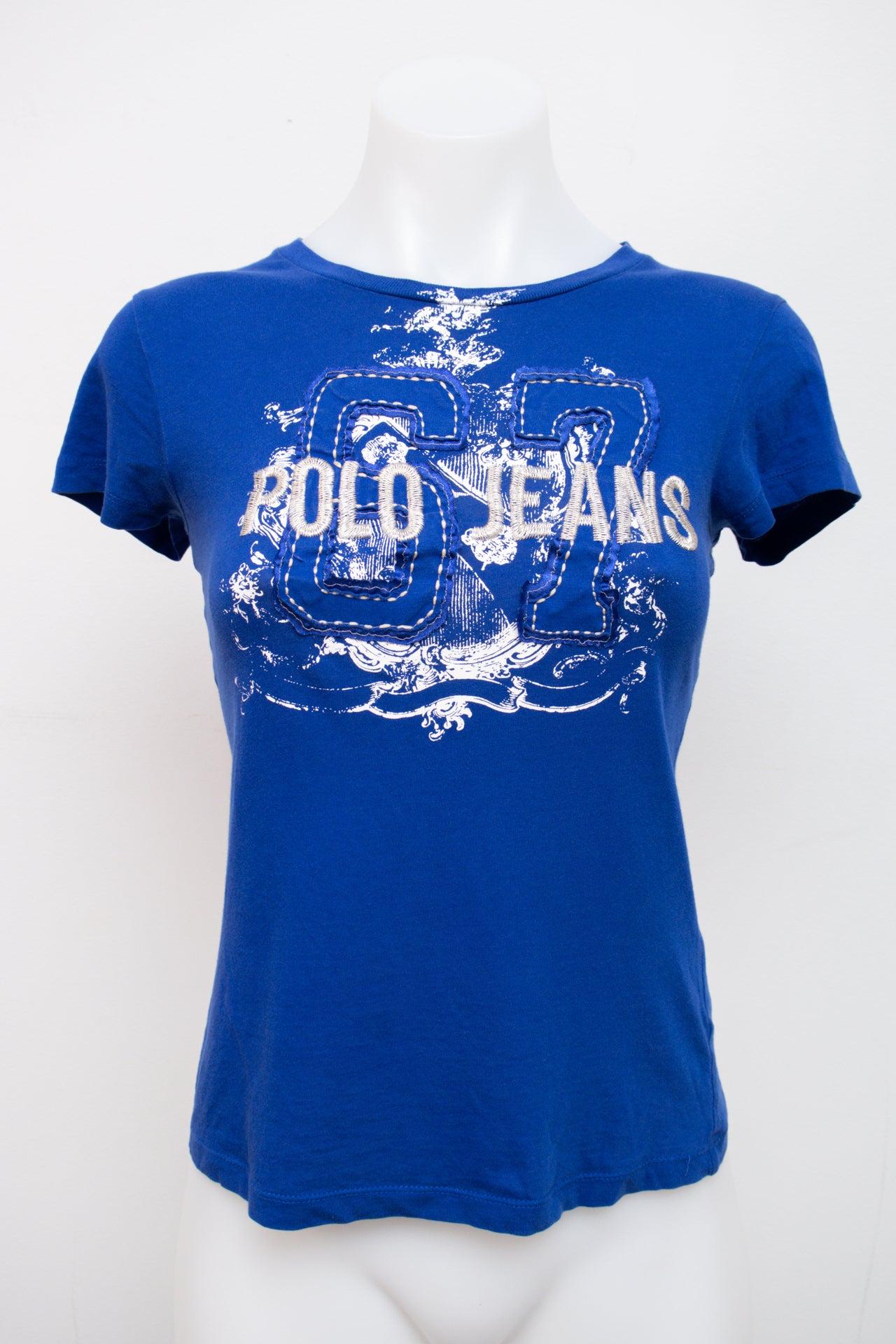 #090 Polo Jeans T-shirt Blue | c. 202 | Size 8