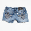 #185 Miss Me Booty Short Blue | c. 209 | Size 6