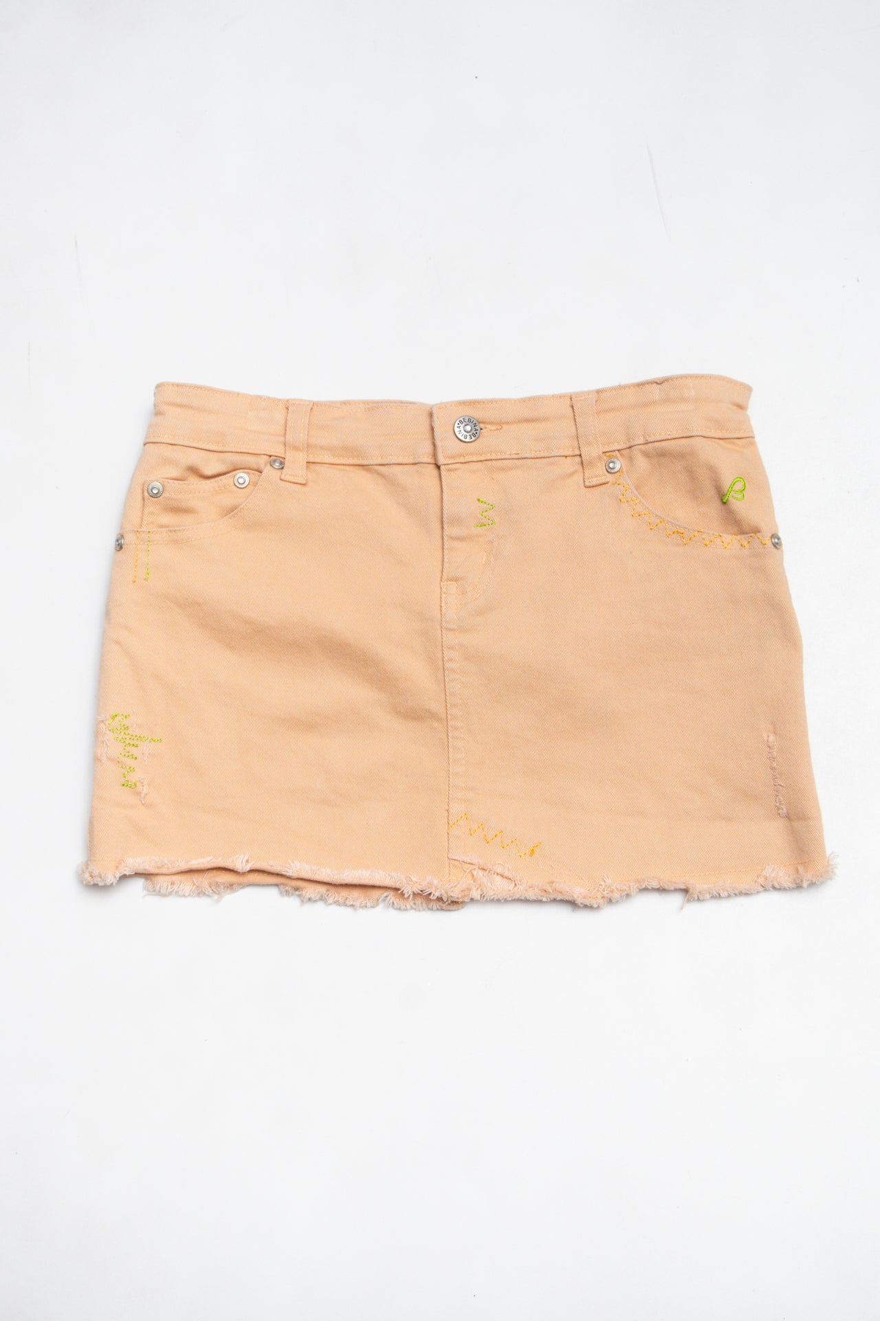 #128 Bebina Jeans Mini Skirt Beige | c. 196 | Size 8