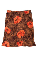 #090 Le Suit Long Skirt Brown | c. 214 | Size 16