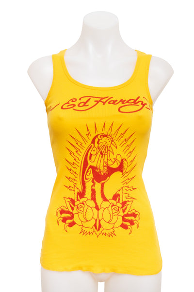 #49 Ed Hardy Tank Top Yellow | c. 193 | Size 10