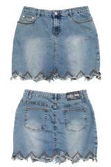 #167 Street Code New York Mini Skirt Blue | c. 209 | Size 8/10