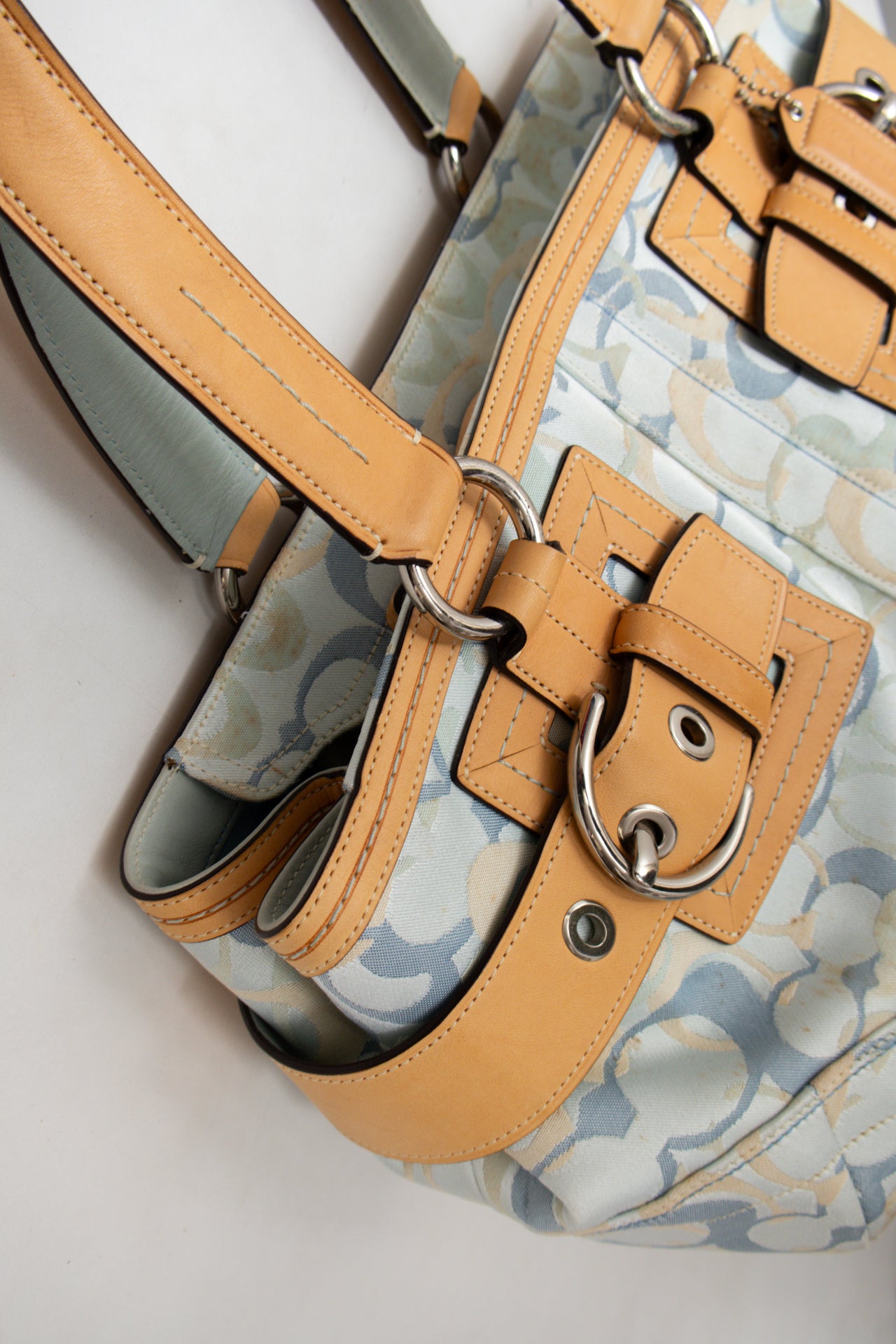 #145 Coach Shoulder Bag Blue | c. 184 | Size