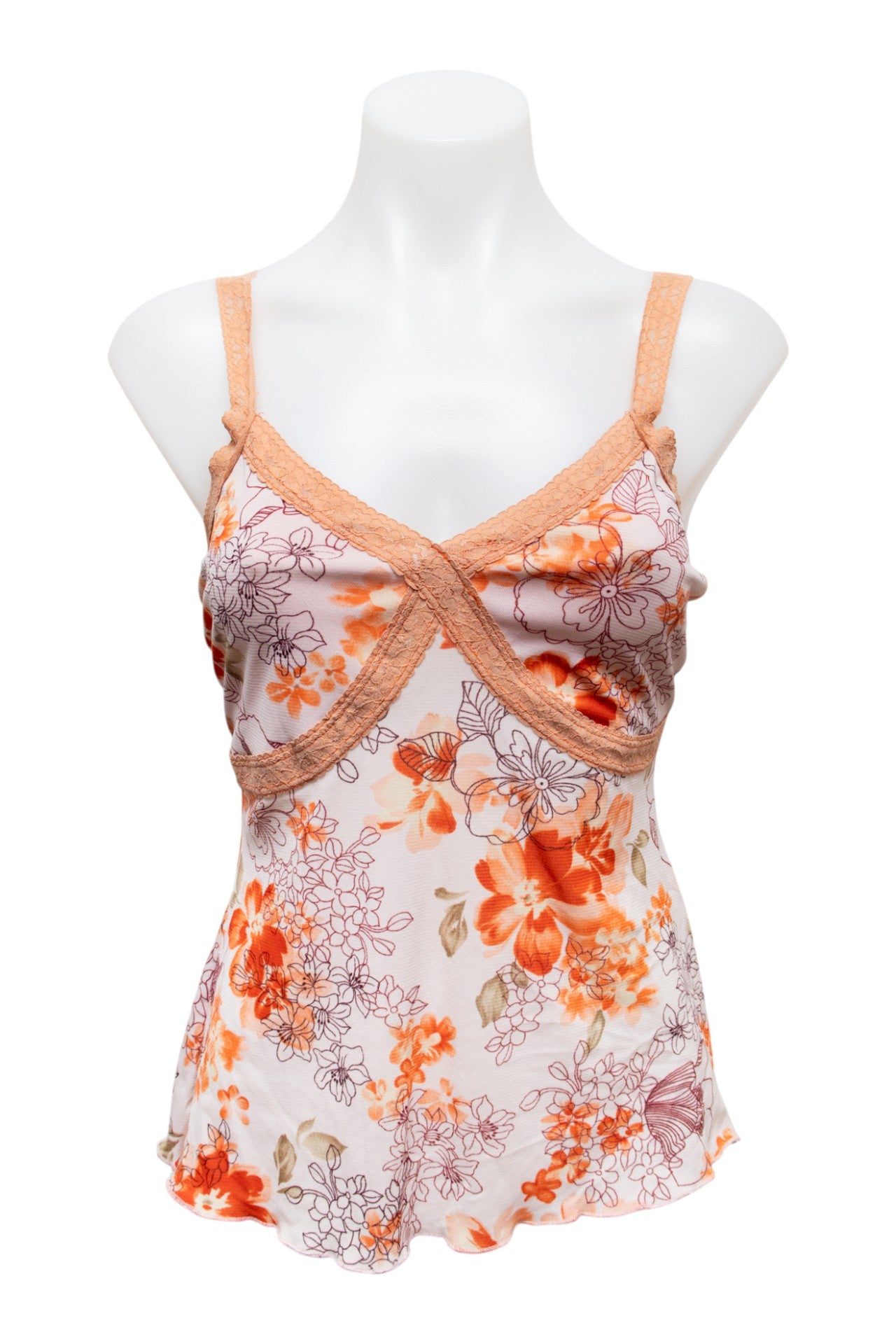 #68 Hot Templated Cami Top Orange | c. 191 | Size 10
