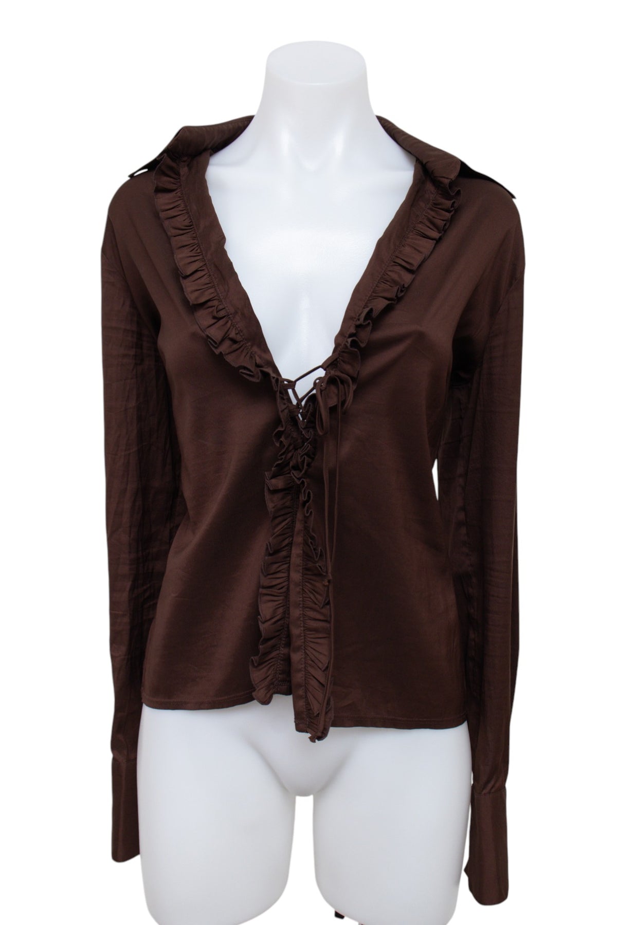 #052 Trina Turk Long Sleeve Brown | c. 209 | Size 10