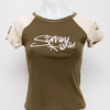 #92 Jennifer T-shirt Brown | c. 196 | Size 8/10