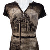 #077 Blue Canyon Petite T-shirt Brown | c. | Size 8