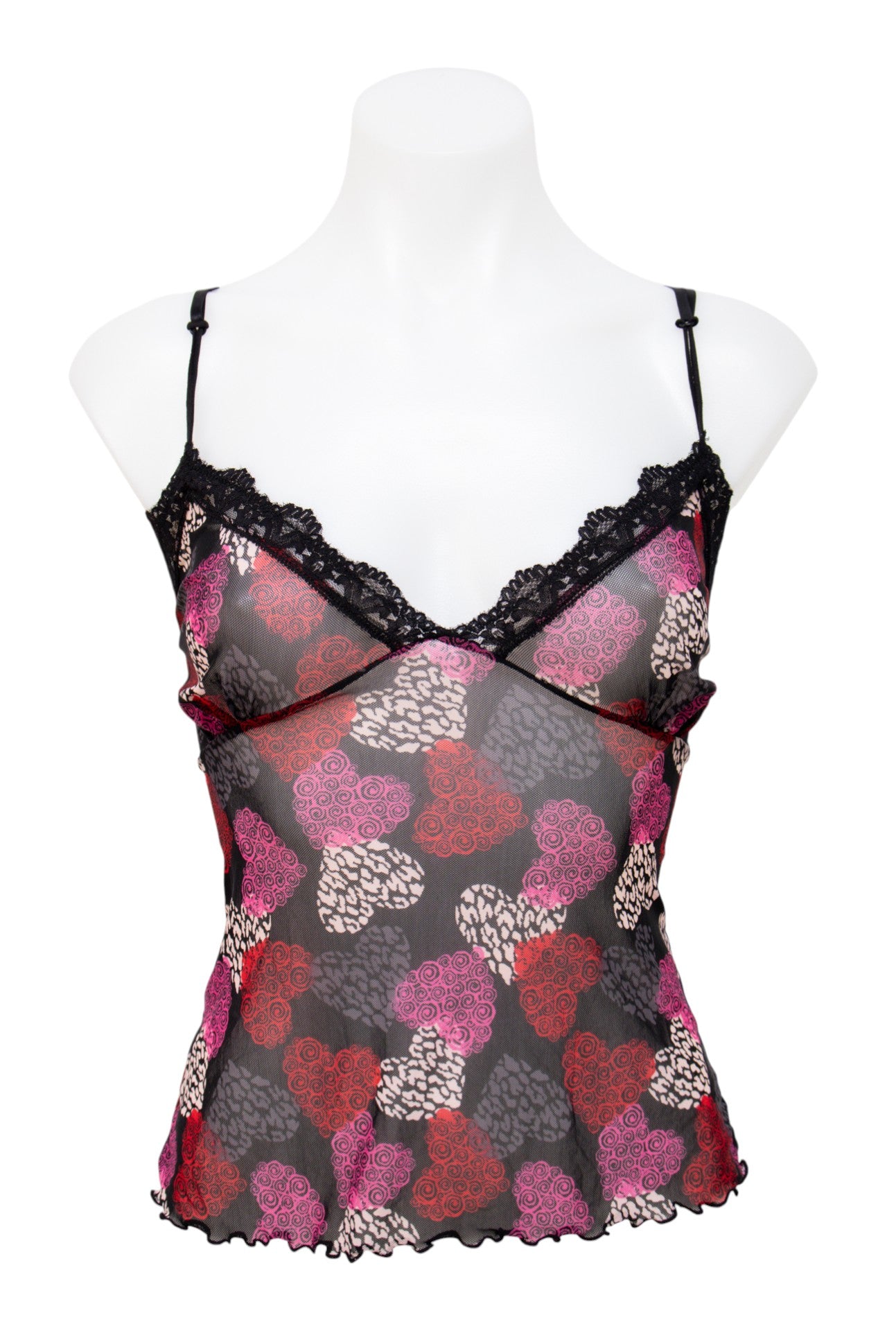 #047 La Vie En Rose Camisole Top Black | c. 202 | Size 8