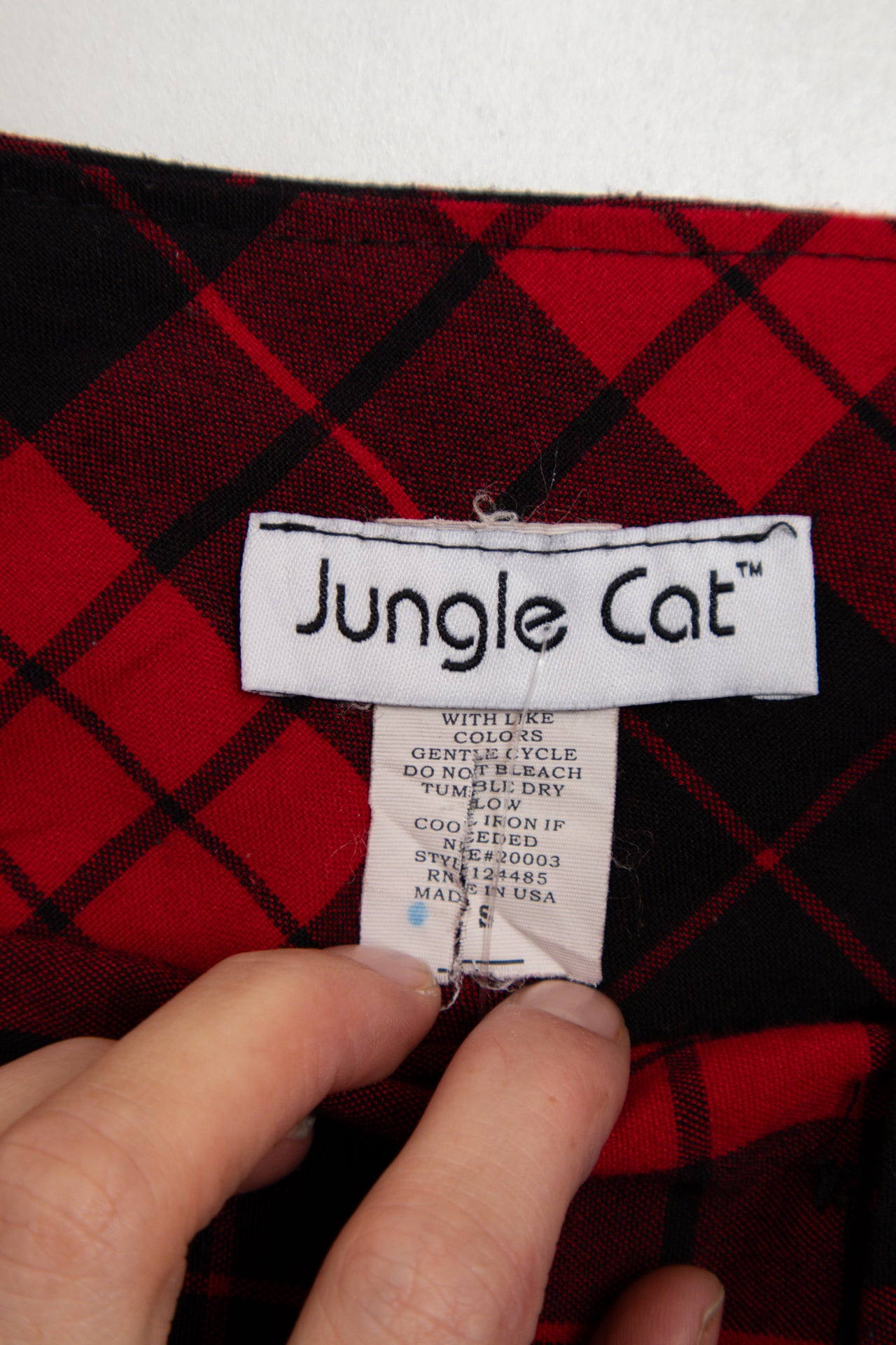 #150 Jungle Cat Mini Skirt Red | c. 181 | Size 8