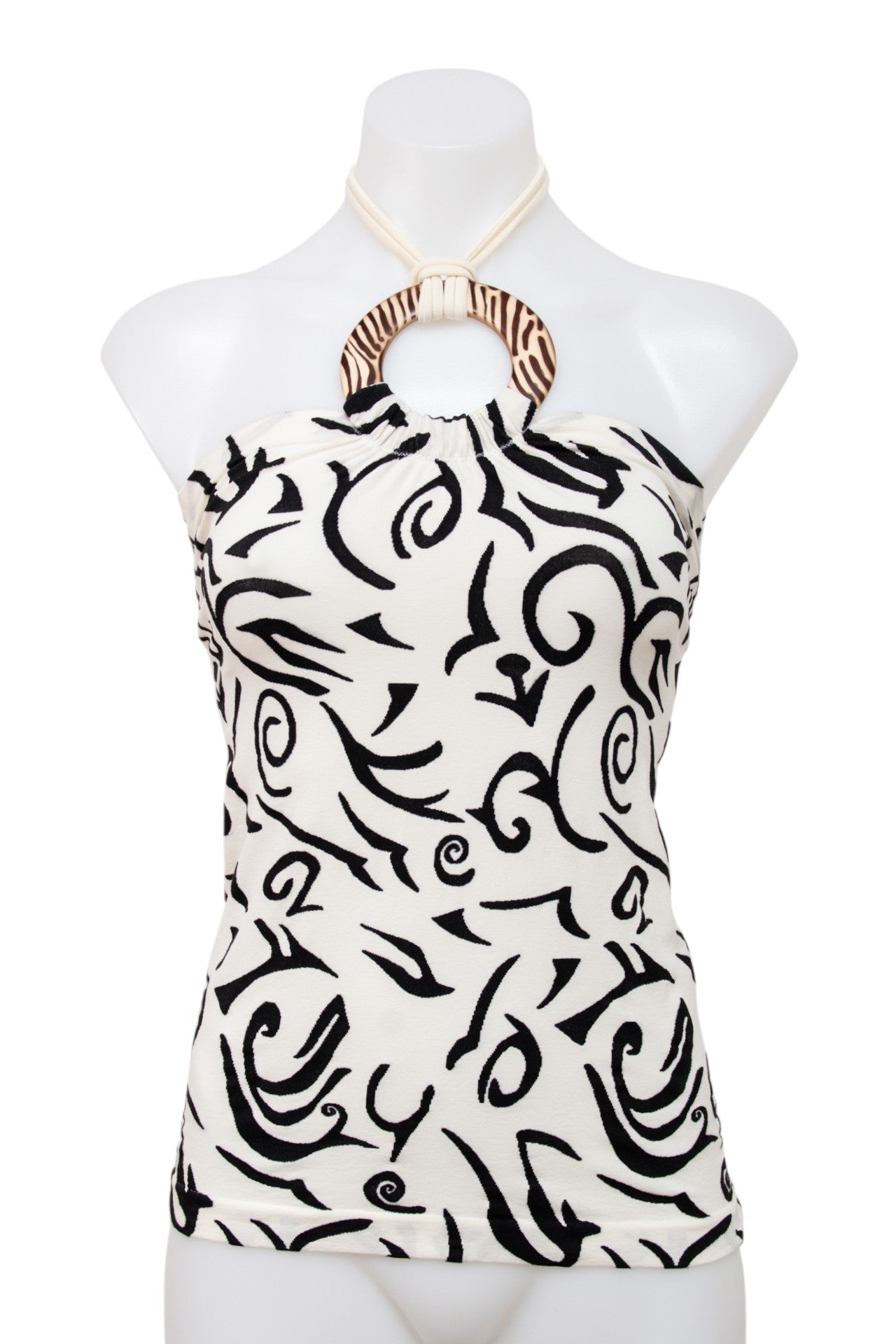 #004 Halter Top White | c. 201 | Size 8