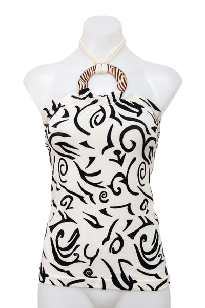 #004 Halter Top White | c. 201 | Size 8