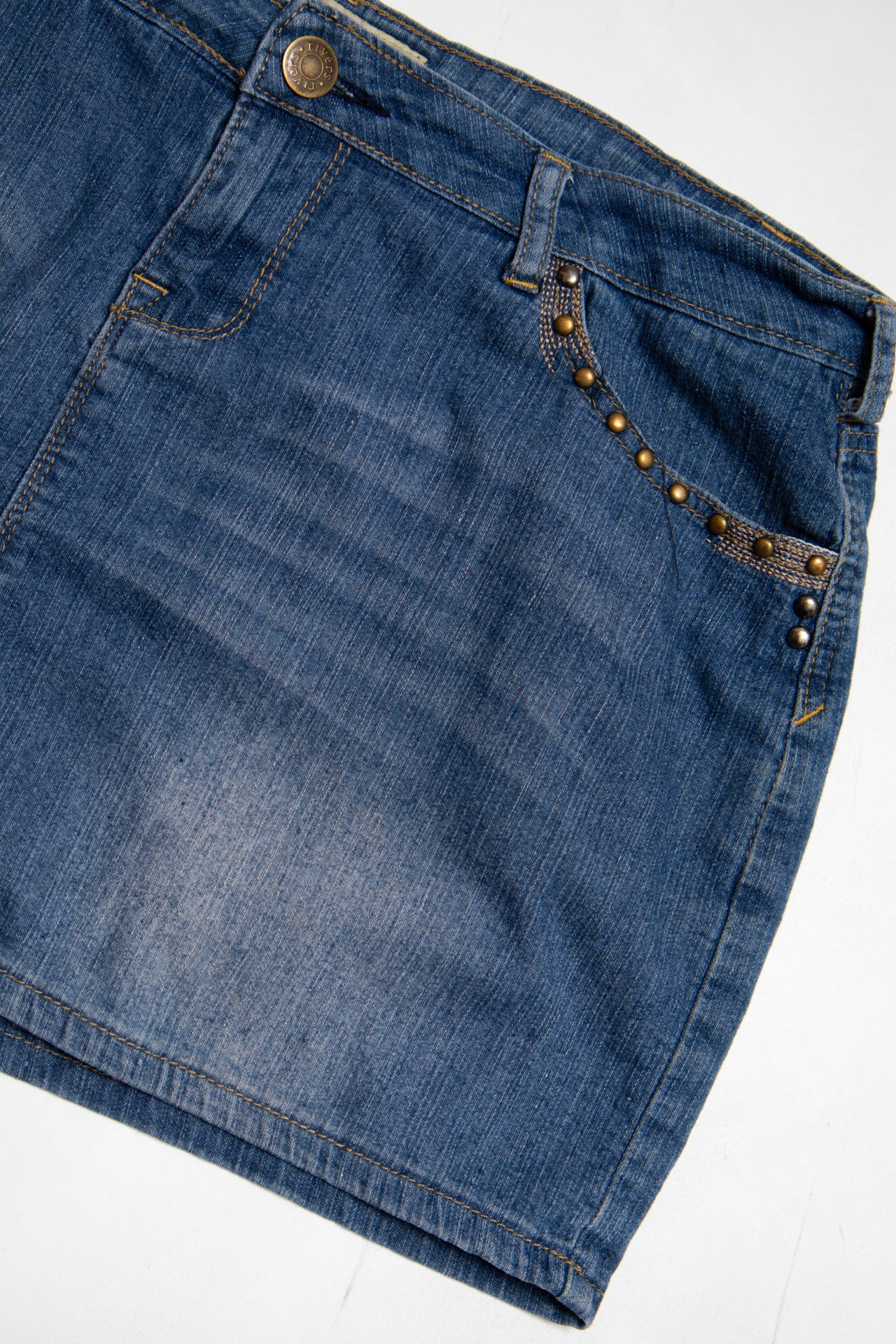 #62 Rivers Mini Skirt Blue | c. 187 | Size 12/14