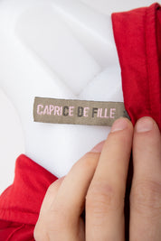 #105 Caprice De Fille Shoulder Bag Red | c. 197 | Size 4