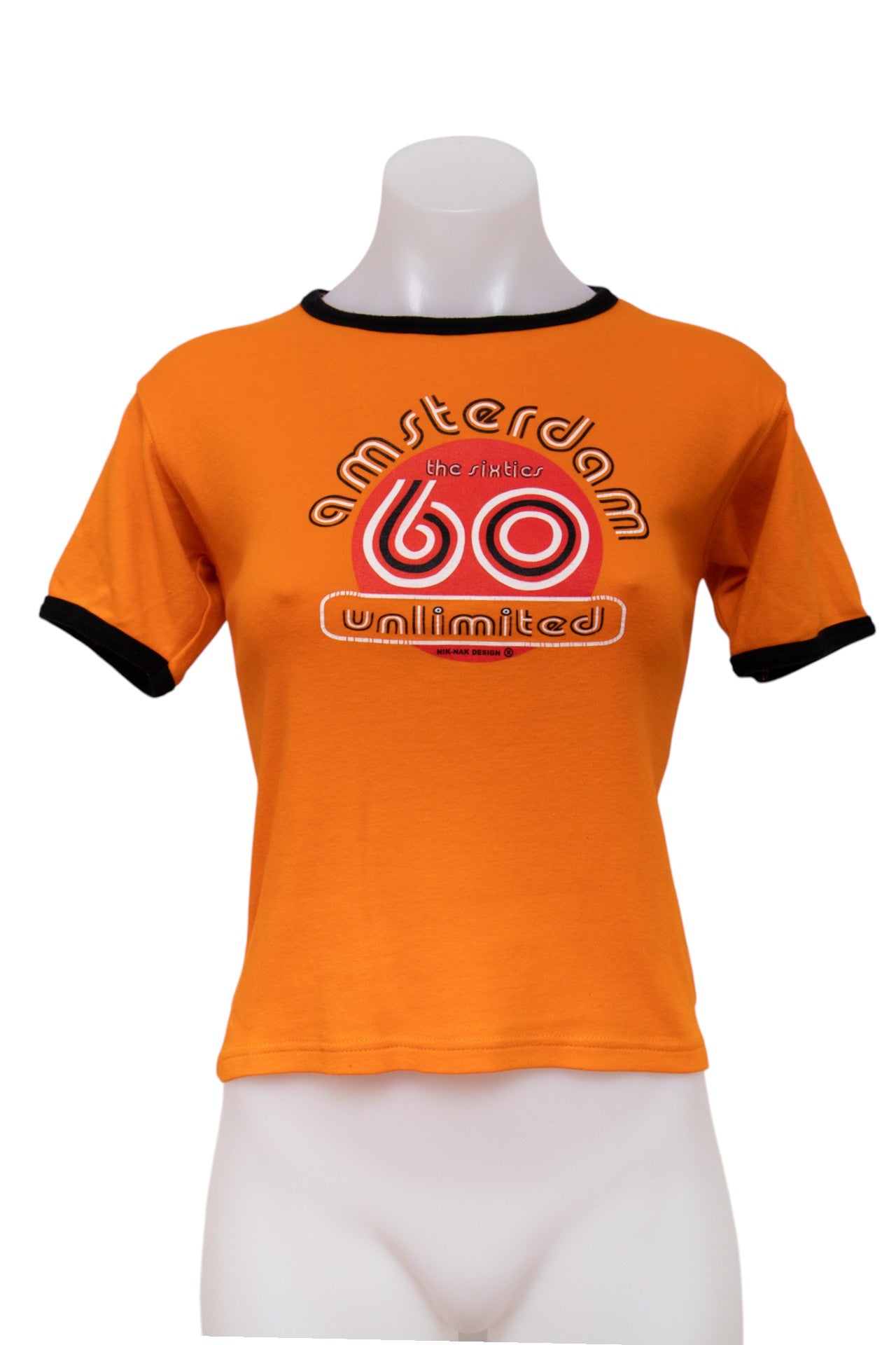 #51 Nik-Nak Design T-shirt Orange | c. 195 | Size 6/8/10