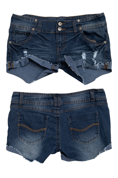 #162 Blue Asphalt Shorts Blue | c. 200 | Size 8