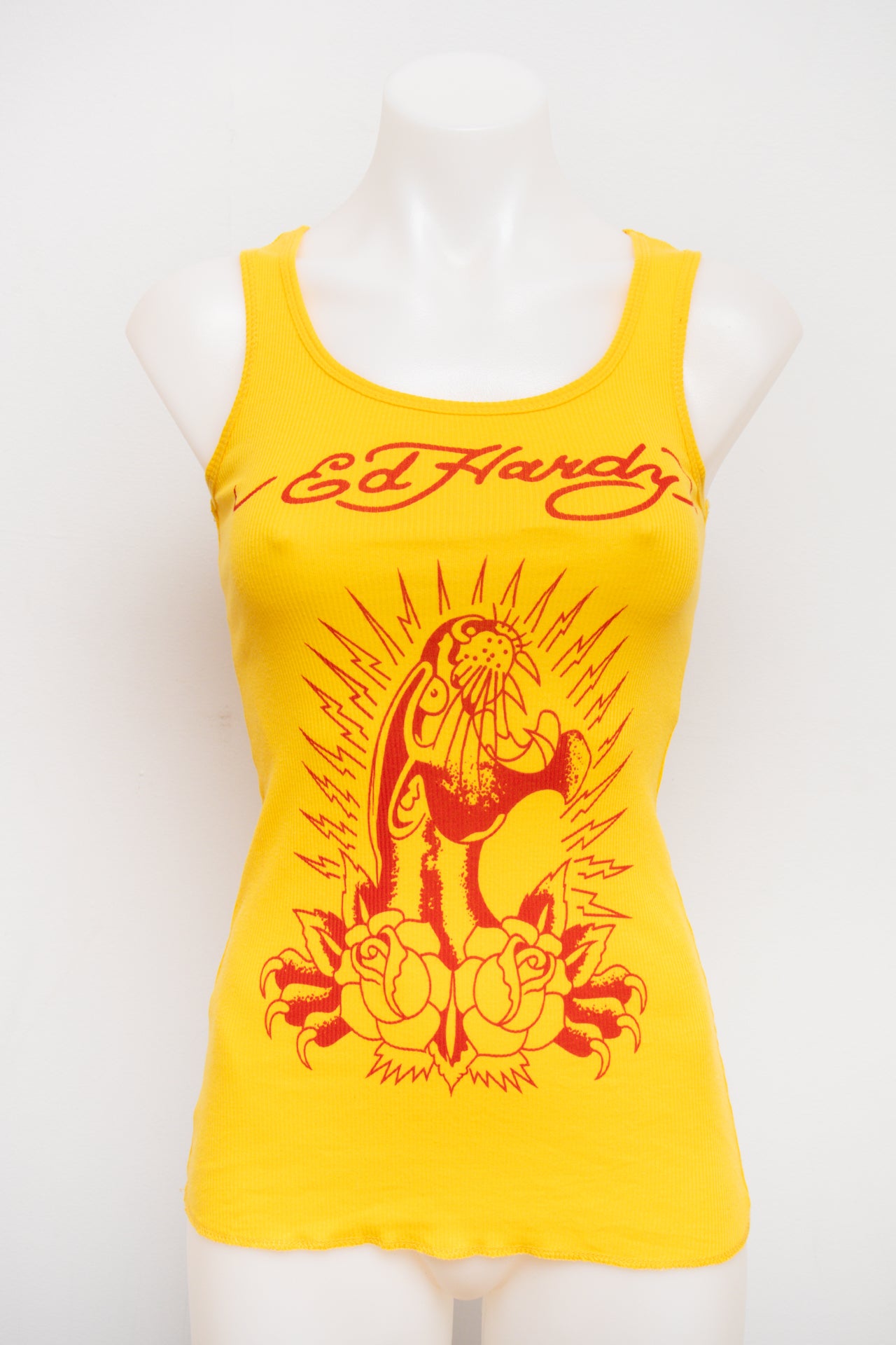 #49 Ed Hardy Tank Top Yellow | c. 193 | Size 10