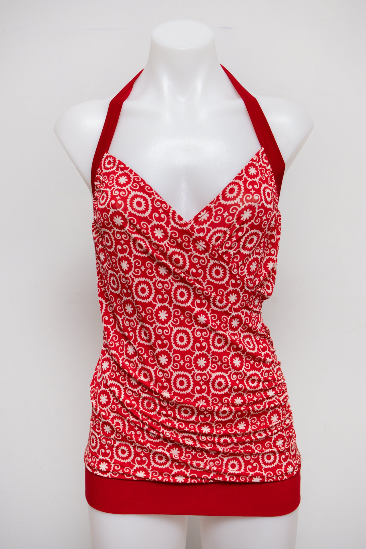 #57 Blossom Halter Top Red | c. 184 | Size 10