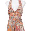 #112 6 Degrees Halter Top Orange | c. 206 | Size 8