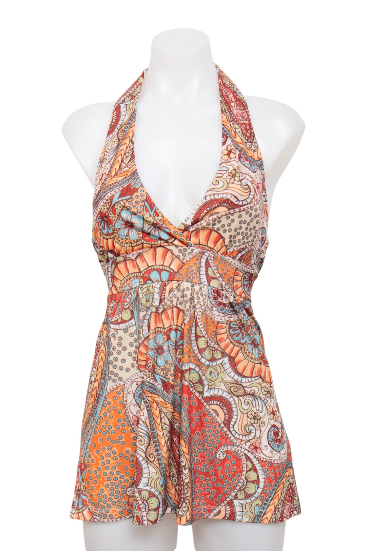 #112 6 Degrees Halter Top Orange | c. 206 | Size 8