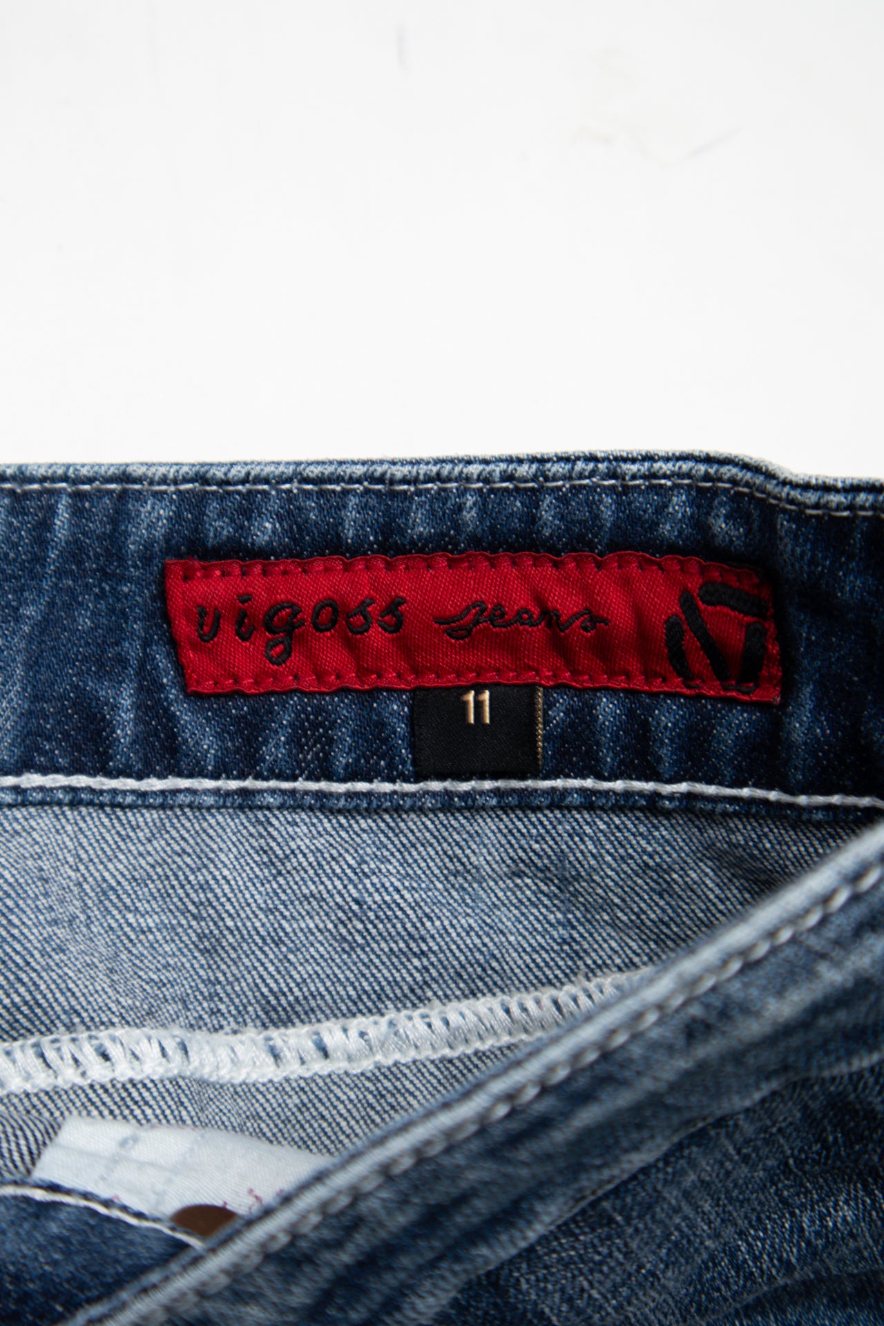 #079 Vigos Jeans Mini Skirt Blue | c. 204 | Size 12/14