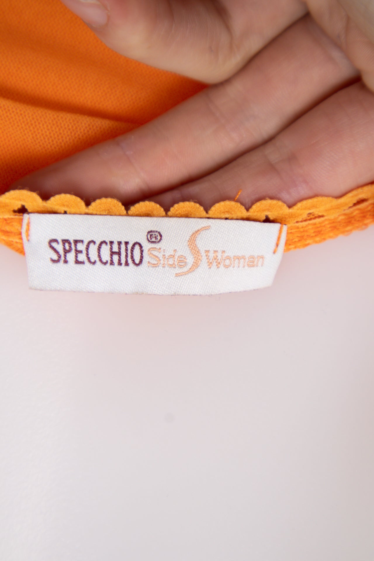 #100 Specchio Side Woman Camisole Top Orange | c. 206 | Size 6