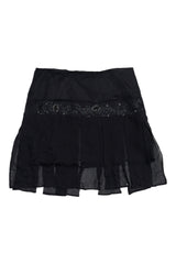 #190 Silk Clio Mini Skirt Black | c. 207 | Size 10