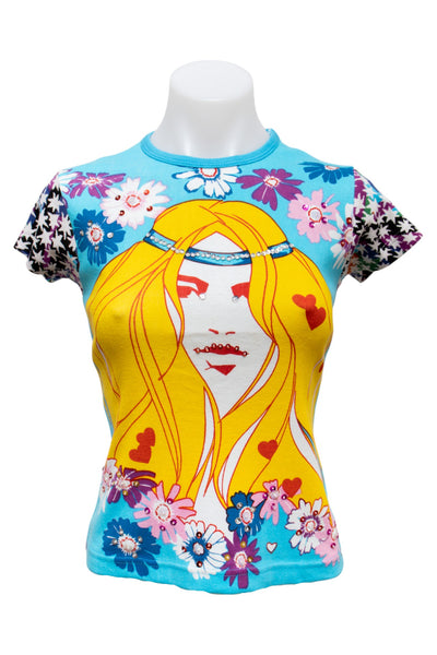 #06 Ghungroo T-shirt Blue | c. 191 | Size 8/10