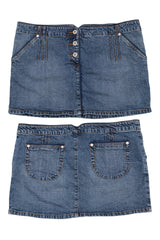 #058 10 Mini Skirt Blue | c. 204 | Size 14