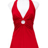 #67 Sangria Halter Top Red | c. 197 | Size 12