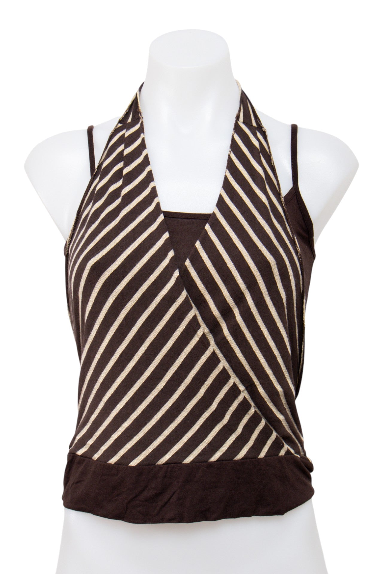 #007 Halter Top Brown | c. 201 | Size 8