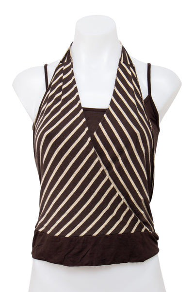 #007 Halter Top Brown | c. 201 | Size 8