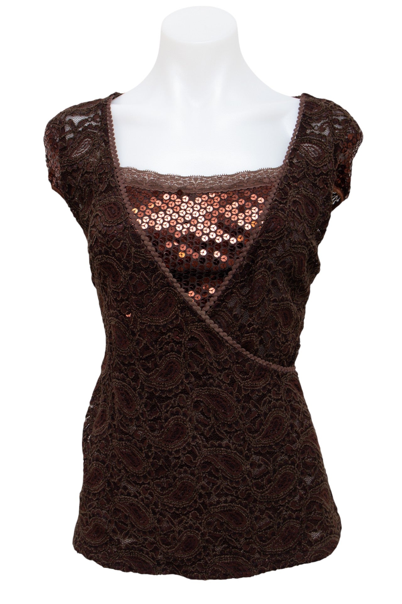 #46 Ax Paris Cami Top Brown | c. 194 | Size 10/12