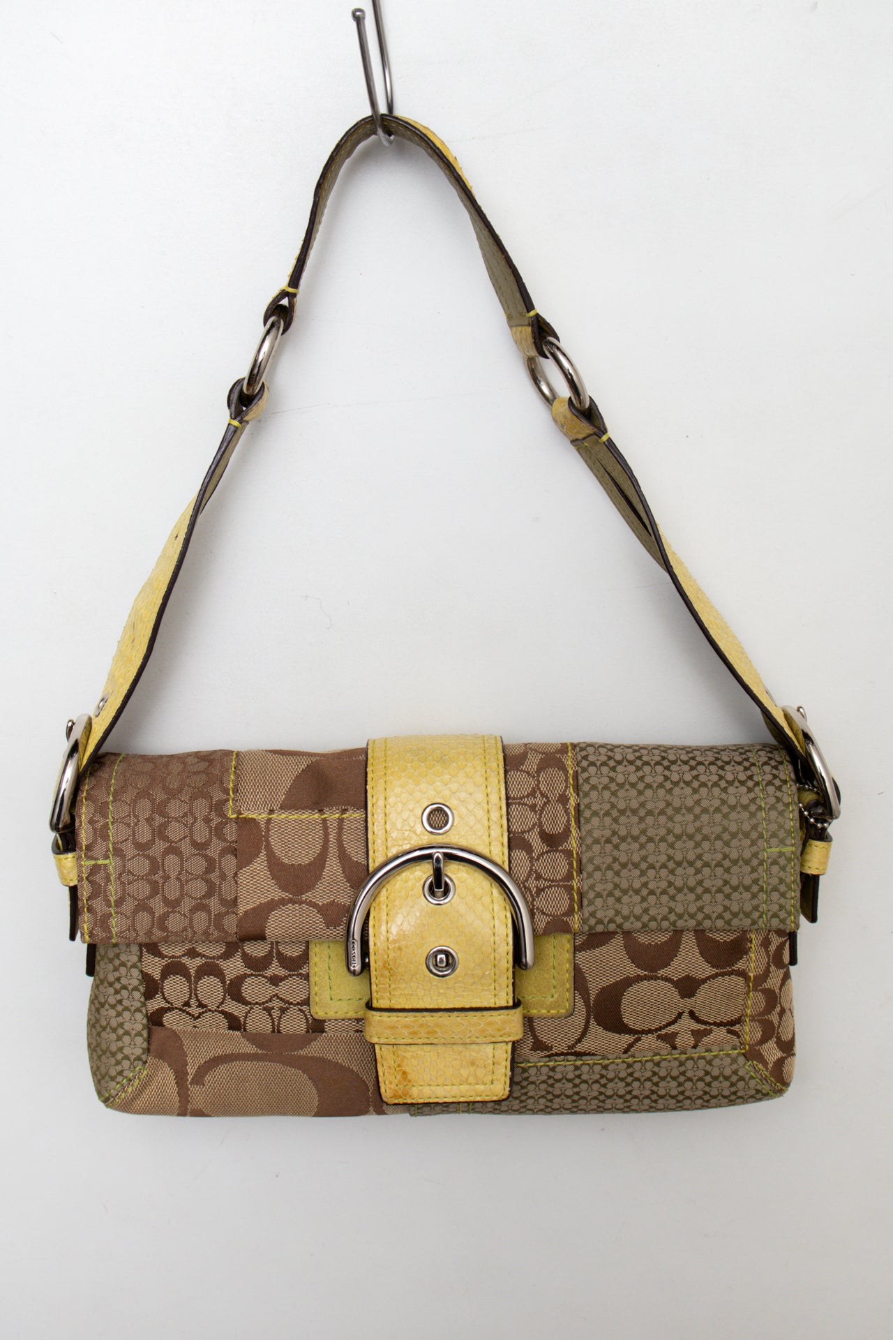 #185 Coach Flat Soho Bag Brown | c. 196 | Size