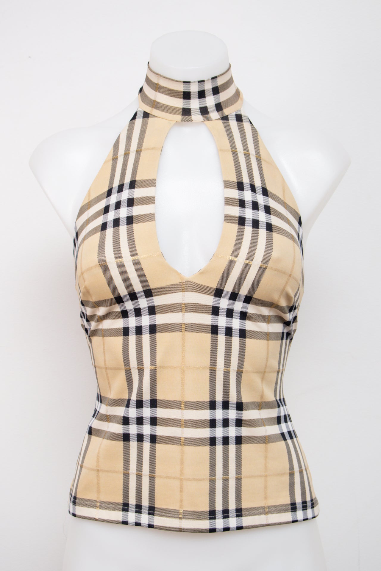 #098 Burberry London Halter Top Beige | c. 206 | Size 8