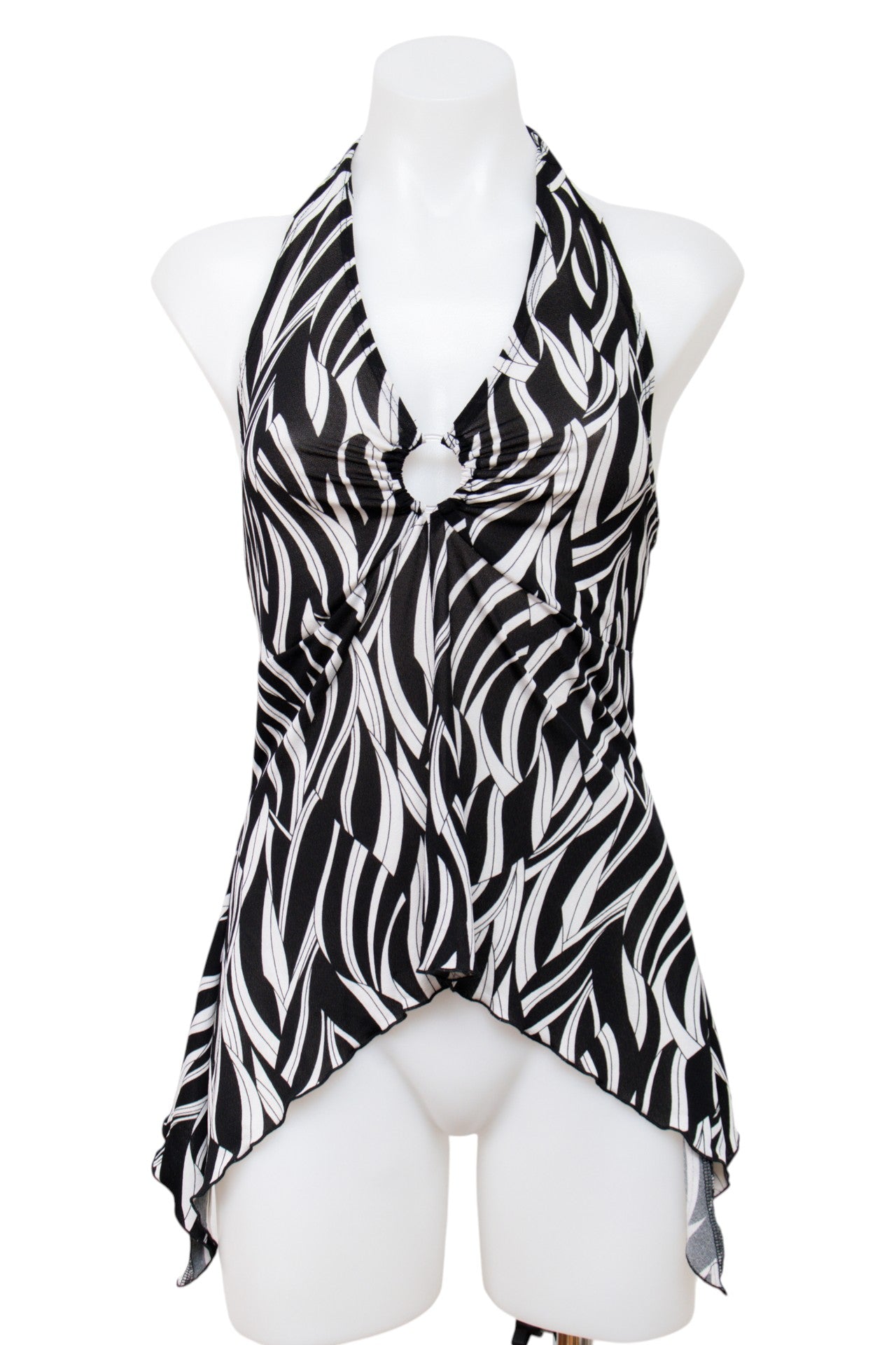 #41 Orange U.S.A Halter Top Black | c. 198 | Size 10
