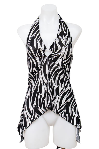 #41 Orange U.S.A Halter Top Black | c. 198 | Size 10