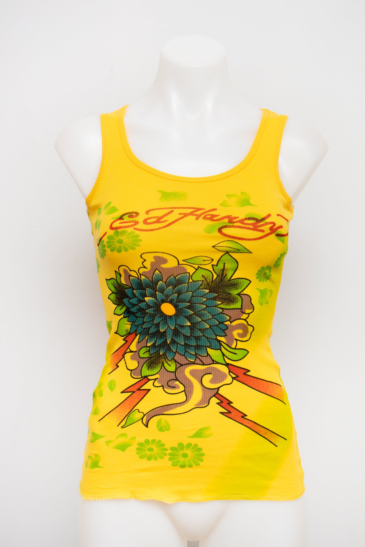 #53 Ed Hardy Tank Top Yellow | c. 193 | Size 6